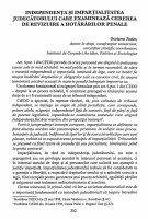 Independența și imparțialitatea judecătorului care examinează cerere de revizuire a hotărârilor penale